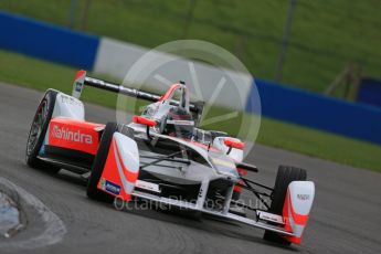 World © Octane Photographic Ltd. FIA Formula E testing – Donington Park 18th August 2015, Mahindra M2ELECTRO. Mahindra – Nick Heidfeld. Digital Ref : 1369LB1D6524