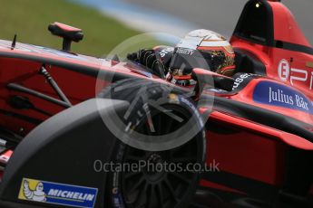 World © Octane Photographic Ltd. FIA Formula E testing – Donington Park 18th August 2015, Venturi VM200-FE-01. Dragon Racing – Jermoe D’Ambrosio. Digital Ref : 1369LB1D6595