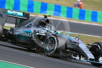 World © Octane Photographic Ltd. Mercedes AMG Petronas F1 W06 Hybrid – Nico Rosberg. Saturday 25th July 2015, F1 Hungarian GP Qualifying, Hungaroring, Hungary. Digital Ref: 1356LB1D0877