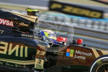 World © Octane Photographic Ltd. Lotus F1 Team E23 Hybrid – Pastor Maldonado. Saturday 25th July 2015, F1 Hungarian GP Qualifying, Hungaroring, Hungary. Digital Ref: 1356LB1D0906