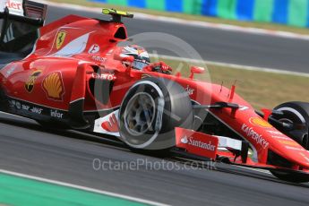 World © Octane Photographic Ltd. Scuderia Ferrari SF15-T– Kimi Raikkonen. Saturday 25th July 2015, F1 Hungarian GP Qualifying, Hungaroring, Hungary. Digital Ref: 1356LB1D0938