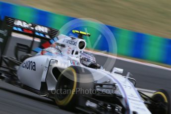 World © Octane Photographic Ltd. Williams Martini Racing FW37 – Valtteri Bottas. Saturday 25th July 2015, F1 Hungarian GP Qualifying, Hungaroring, Hungary. Digital Ref: 1356LB1D1094