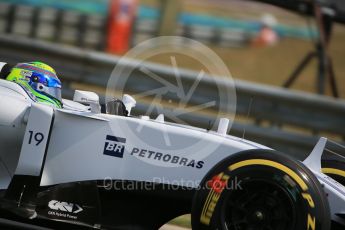 World © Octane Photographic Ltd. Williams Martini Racing FW37 – Felipe Massa. Saturday 25th July 2015, F1 Hungarian GP Qualifying, Hungaroring, Hungary. Digital Ref: 1356LB1D1170