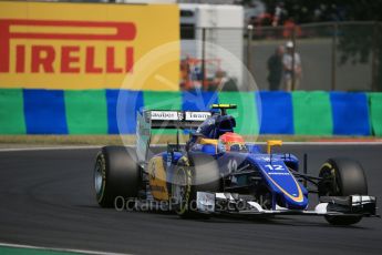 World © Octane Photographic Ltd. Sauber F1 Team C34-Ferrari – Felipe Nasr. Saturday 25th July 2015, F1 Hungarian GP Qualifying, Hungaroring, Hungary. Digital Ref: 1356LB1D1197