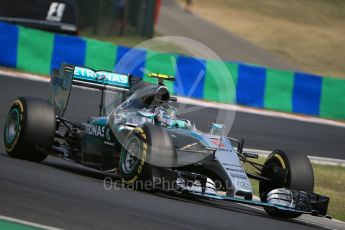 World © Octane Photographic Ltd. Mercedes AMG Petronas F1 W06 Hybrid – Nico Rosberg. Saturday 25th July 2015, F1 Hungarian GP Qualifying, Hungaroring, Hungary. Digital Ref: 1356LB1D1245