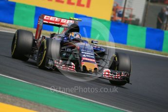 World © Octane Photographic Ltd. Scuderia Toro Rosso STR10 – Carlos Sainz Jnr. Saturday 25th July 2015, F1 Hungarian GP Qualifying, Hungaroring, Hungary. Digital Ref: 1356LB1D1255