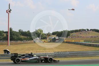 World © Octane Photographic Ltd. Sahara Force India VJM08B – Sergio Perez. Saturday 25th July 2015, F1 Hungarian GP Qualifying, Hungaroring, Hungary. Digital Ref: 1356LB5D0767