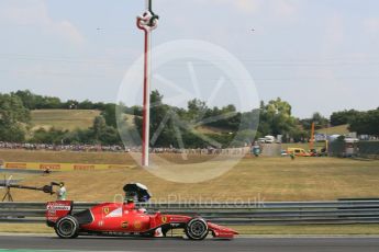 World © Octane Photographic Ltd. Scuderia Ferrari SF15-T– Kimi Raikkonen. Saturday 25th July 2015, F1 Hungarian GP Qualifying, Hungaroring, Hungary. Digital Ref: 1356LB5D0777