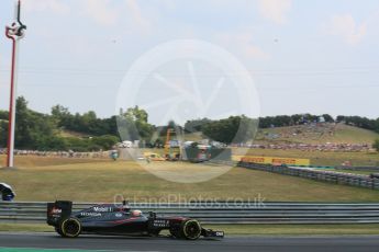 World © Octane Photographic Ltd. McLaren Honda MP4/30 – Fernando Alonso. Saturday 25th July 2015, F1 Hungarian GP Qualifying, Hungaroring, Hungary. Digital Ref: 1356LB5D0787