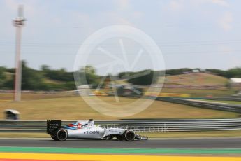 World © Octane Photographic Ltd. Williams Martini Racing FW37 – Felipe Massa. Saturday 25th July 2015, F1 Hungarian GP Qualifying, Hungaroring, Hungary. Digital Ref: 1356LB5D0933