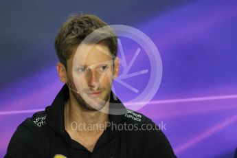 World © Octane Photographic Ltd. FIA Drivers’ Press Conference. Thursday 23rd July 2015, F1 Hungarian GP, Hungaroring, Hungary. Lotus F1 Team – Romain Grosjean. Digital Ref: 1345LB1D7190