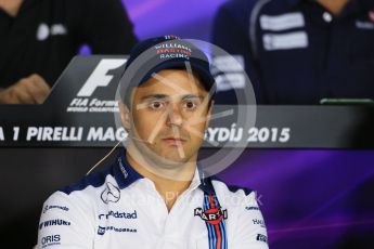 World © Octane Photographic Ltd. FIA Drivers’ Press Conference. Thursday 23rd July 2015, F1 Hungarian GP, Hungaroring, Hungary. Sauber F1 Team – Felipe Nasr. Digital Ref: 1345LB1D7194