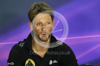World © Octane Photographic Ltd. FIA Drivers’ Press Conference. Thursday 23rd July 2015, F1 Hungarian GP, Hungaroring, Hungary. Lotus F1 Team – Romain Grosjean. Digital Ref: 1345LB1D7200