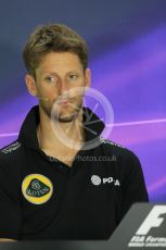 World © Octane Photographic Ltd. FIA Drivers’ Press Conference. Thursday 23rd July 2015, F1 Hungarian GP, Hungaroring, Hungary. Lotus F1 Team – Romain Grosjean. Digital Ref: 1345LB1D7249