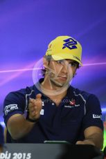 World © Octane Photographic Ltd. FIA Drivers’ Press Conference. Thursday 23rd July 2015, F1 Hungarian GP, Hungaroring, Hungary. Sauber F1 Team – Felipe Nasr. Digital Ref: 1345LB1D7257