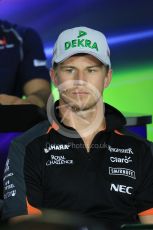 World © Octane Photographic Ltd. FIA Drivers’ Press Conference. Thursday 23rd July 2015, F1 Hungarian GP, Hungaroring, Hungary. Sahara Force India – Nico Hulkenberg. Digital Ref: 1345LB1D7269