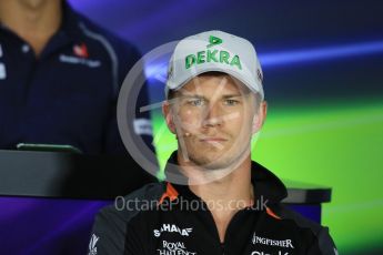 World © Octane Photographic Ltd. FIA Drivers’ Press Conference. Thursday 23rd July 2015, F1 Hungarian GP, Hungaroring, Hungary. Sahara Force India – Nico Hulkenberg. Digital Ref: 1345LB1D7302