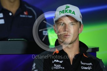 World © Octane Photographic Ltd. FIA Drivers’ Press Conference. Thursday 23rd July 2015, F1 Hungarian GP, Hungaroring, Hungary. Sahara Force India – Nico Hulkenberg. Digital Ref: 1345LB1D7427