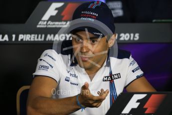 World © Octane Photographic Ltd. FIA Drivers’ Press Conference. Thursday 23rd July 2015, F1 Hungarian GP, Hungaroring, Hungary. Sauber F1 Team – Felipe Nasr. Digital Ref: 1345LB1D7441