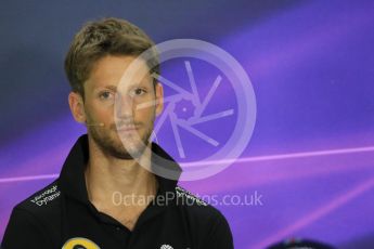 World © Octane Photographic Ltd. FIA Drivers’ Press Conference. Thursday 23rd July 2015, F1 Hungarian GP, Hungaroring, Hungary. Lotus F1 Team – Romain Grosjean. Digital Ref: 1345LB1D7463