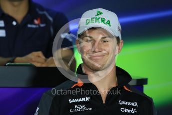 World © Octane Photographic Ltd. FIA Drivers’ Press Conference. Thursday 23rd July 2015, F1 Hungarian GP, Hungaroring, Hungary. Sahara Force India – Nico Hulkenberg. Digital Ref: 1345LB1D7482