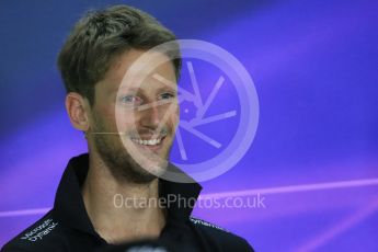 World © Octane Photographic Ltd. FIA Drivers’ Press Conference. Thursday 23rd July 2015, F1 Hungarian GP, Hungaroring, Hungary. Lotus F1 Team – Romain Grosjean. Digital Ref: 1345LB1D7554