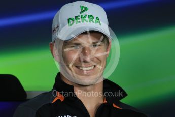 World © Octane Photographic Ltd. FIA Drivers’ Press Conference. Thursday 23rd July 2015, F1 Hungarian GP, Hungaroring, Hungary. Sahara Force India – Nico Hulkenberg. Digital Ref: 1345LB1D7561