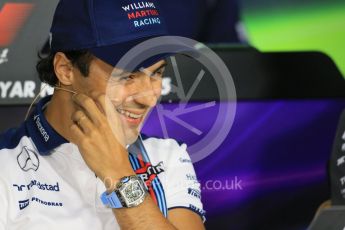 World © Octane Photographic Ltd. FIA Drivers’ Press Conference. Thursday 23rd July 2015, F1 Hungarian GP, Hungaroring, Hungary. Sauber F1 Team – Felipe Nasr. Digital Ref: 1345LB1D7569