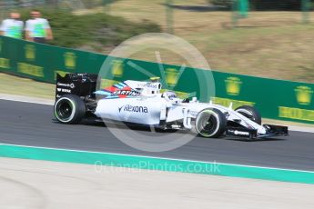 World © Octane Photographic Ltd. Williams Martini Racing FW37 – Valtteri Bottas. Friday 24th July 2015, F1 Hungarian GP Practice 1, Hungaroring, Hungary. Digital Ref: 1346CB1L4780