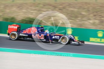 World © Octane Photographic Ltd. Scuderia Toro Rosso STR10 – Carlos Sainz Jnr. Friday 24th July 2015, F1 Hungarian GP Practice 1, Hungaroring, Hungary. Digital Ref: 1346CB1L4800