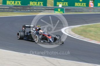 World © Octane Photographic Ltd. McLaren Honda MP4/30 - Jenson Button. Friday 24th July 2015, F1 Hungarian GP Practice 1, Hungaroring, Hungary. Digital Ref: 1346CB1L4807