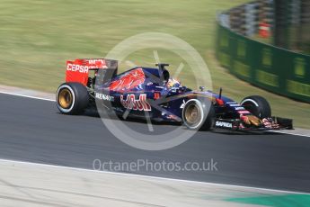 World © Octane Photographic Ltd. Scuderia Toro Rosso STR10 – Max Verstappen. Friday 24th July 2015, F1 Hungarian GP Practice 1, Hungaroring, Hungary. Digital Ref: 1346CB1L4901