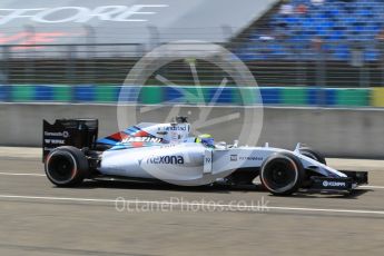 World © Octane Photographic Ltd. Williams Martini Racing FW37 – Felipe Massa. Friday 24th July 2015, F1 Hungarian GP Practice 1, Hungaroring, Hungary. Digital Ref: 1346CB1L4921