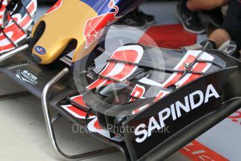 World © Octane Photographic Ltd. Scuderia Toro Rosso STR10 – front wing. Friday 24th July 2015, F1 Hungarian GP Practice 1, Hungaroring, Hungary. Digital Ref: 1346CB1L4985