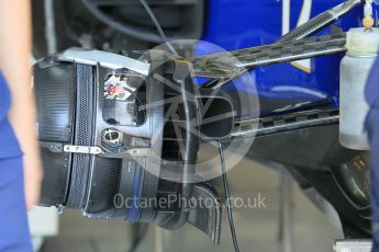 World © Octane Photographic Ltd. Sauber F1 Team C34-Ferrari – front brakes. Friday 24th July 2015, F1 Hungarian GP Practice 1, Hungaroring, Hungary. Digital Ref: 1346CB1L5039