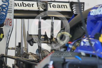 World © Octane Photographic Ltd. Sauber F1 Team C34-Ferrari – rear wing. Friday 24th July 2015, F1 Hungarian GP Practice 1, Hungaroring, Hungary. Digital Ref: 1346CB1L5048