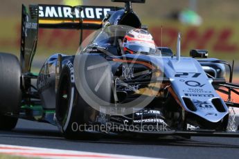 World © Octane Photographic Ltd. Sahara Force India VJM08B – Nico Hulkenberg. Friday 24th July 2015, F1 Hungarian GP Practice 1, Hungaroring, Hungary. Digital Ref: 1346LB1D7755