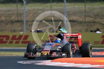 World © Octane Photographic Ltd. Scuderia Toro Rosso STR10 – Carlos Sainz Jnr. Friday 24th July 2015, F1 Hungarian GP Practice 1, Hungaroring, Hungary. Digital Ref: 1346LB1D7793