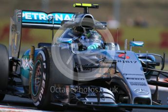 World © Octane Photographic Ltd. Mercedes AMG Petronas F1 W06 Hybrid – Nico Rosberg. Friday 24th July 2015, F1 Hungarian GP Practice 1, Hungaroring, Hungary. Digital Ref: 1346LB1D7855