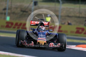 World © Octane Photographic Ltd. Scuderia Toro Rosso STR10 – Max Verstappen. Friday 24th July 2015, F1 Hungarian GP Practice 1, Hungaroring, Hungary. Digital Ref: 1346LB1D7873