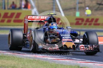 World © Octane Photographic Ltd. Scuderia Toro Rosso STR10 – Carlos Sainz Jnr. Friday 24th July 2015, F1 Hungarian GP Practice 1, Hungaroring, Hungary. Digital Ref: 1346LB1D8262