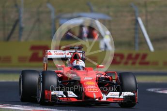 World © Octane Photographic Ltd. Scuderia Ferrari SF15-T– Sebastian Vettel. Friday 24th July 2015, F1 Hungarian GP Practice 1, Hungaroring, Hungary. Digital Ref: 1346LB1D8299