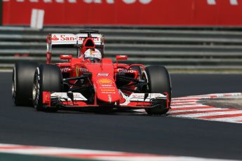 World © Octane Photographic Ltd. Scuderia Ferrari SF15-T– Sebastian Vettel. Friday 24th July 2015, F1 Hungarian GP Practice 1, Hungaroring, Hungary. Digital Ref: 1346LB1D8367