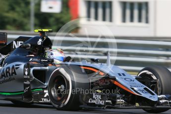 World © Octane Photographic Ltd. Sahara Force India VJM08B – Sergio Perez. Friday 24th July 2015, F1 Hungarian GP Practice 1, Hungaroring, Hungary. Digital Ref: 1346LB1D8399