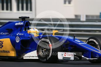 World © Octane Photographic Ltd. Sauber F1 Team C34-Ferrari – Marcus Ericsson. Friday 24th July 2015, F1 Hungarian GP Practice 1, Hungaroring, Hungary. Digital Ref: 1346LB1D8409