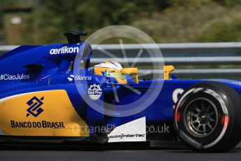 World © Octane Photographic Ltd. Sauber F1 Team C34-Ferrari – Marcus Ericsson. Friday 24th July 2015, F1 Hungarian GP Practice 1, Hungaroring, Hungary. Digital Ref: 1346LB1D8412