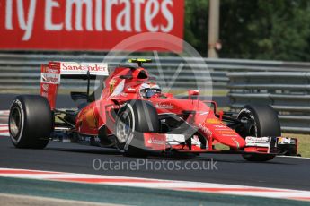 World © Octane Photographic Ltd. Scuderia Ferrari SF15-T– Kimi Raikkonen. Friday 24th July 2015, F1 Hungarian GP Practice 1, Hungaroring, Hungary. Digital Ref: 1346LB1D8473