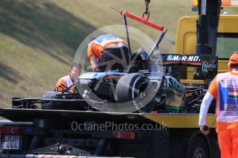 World © Octane Photographic Ltd. Sahara Force India VJM08B – Sergio Perez. Friday 24th July 2015, F1 Hungarian GP Practice 1, Hungaroring, Hungary. Digital Ref: 1346LB1D8524