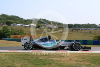 World © Octane Photographic Ltd. Mercedes AMG Petronas F1 W06 Hybrid – Lewis Hamilton. Friday 24th July 2015, F1 Hungarian GP Practice 1, Hungaroring, Hungary. Digital Ref: 1346LB5D0300