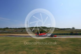 World © Octane Photographic Ltd. Manor Marussia F1 Team MR03B Reserve Driver – Fabio Leimer. Friday 24th July 2015, F1 Hungarian GP Practice 1, Hungaroring, Hungary. Digital Ref: 1346LB5D0335